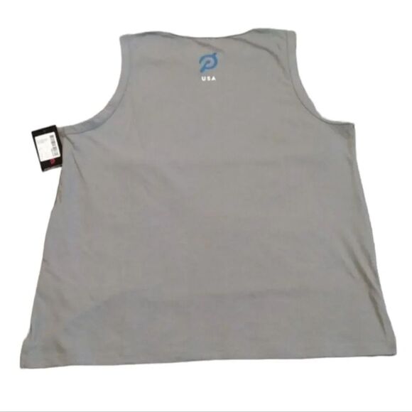 Peloton Grey Studio Colorful Logo Side Slit Workout Tank Top Large NWT - Picture 9 of 16